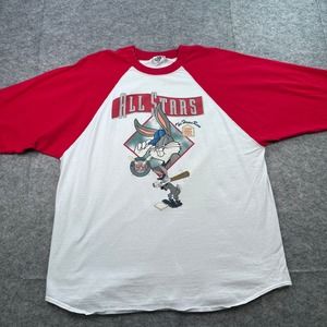 Vintage 90's ACME XL Clothing Bugs Bunny All Stars Baseball Raglan‎ Shirt